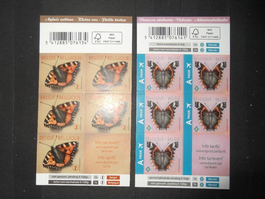 B136-B137 Vlinders - Papillons 2013 MNH, Enlèvement ou Envoi, Non oblitéré, Timbre-poste