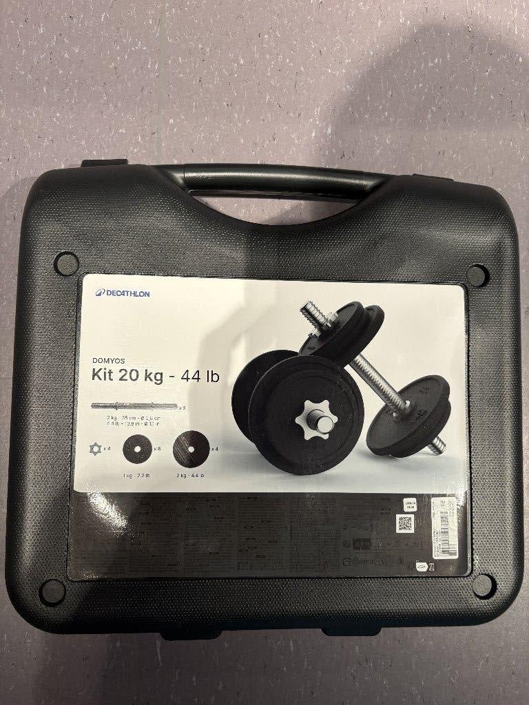 Domyos halterset 20 kg, Enlèvement, Comme neuf, Set d’haltères