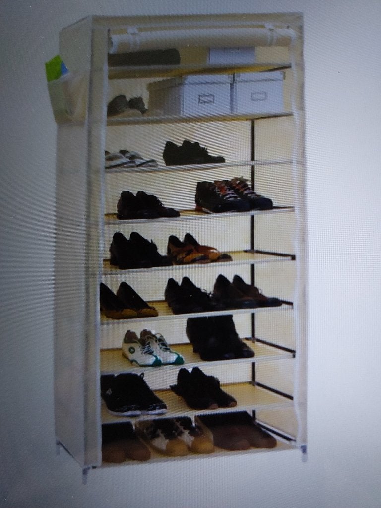 Schoenkast met linnen bekleding, Ophalen, Zo goed als nieuw