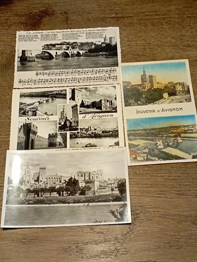 Oude kaart „Souvenir d'Avignon”, Verzenden, Ongelopen