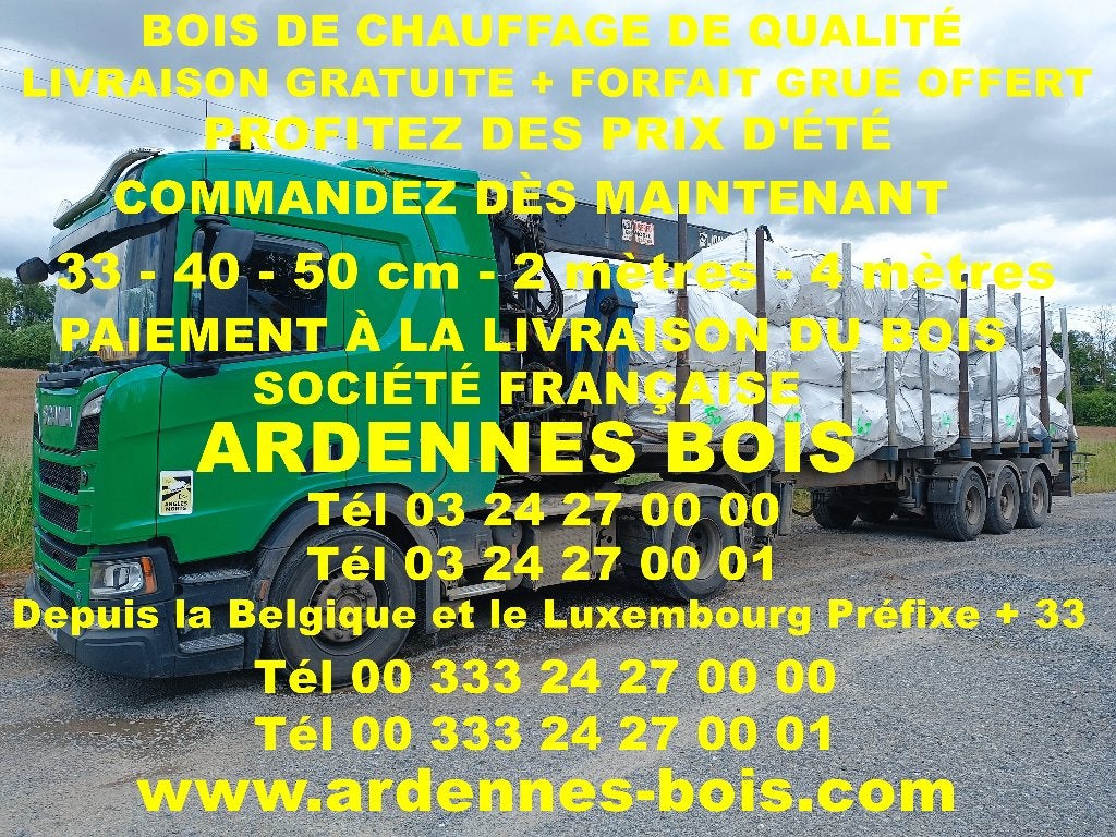 Bois de chauffage en longueur de 33 cm - Autres longueurs, Envoi, Hêtre