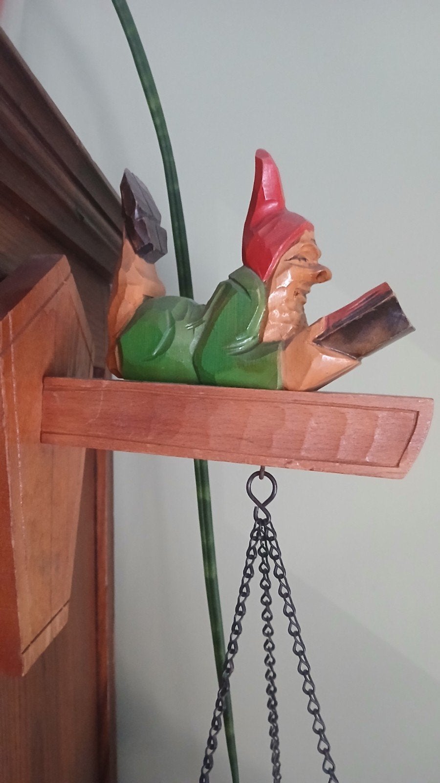 vintage houten kabouter ,geschikt voor hangpot, Ophalen of Verzenden