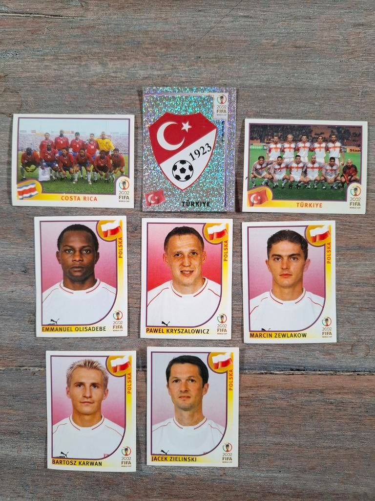 Panini World Cup 2002 Polen, VS, Ierland, Duitsland, Ophalen of Verzenden