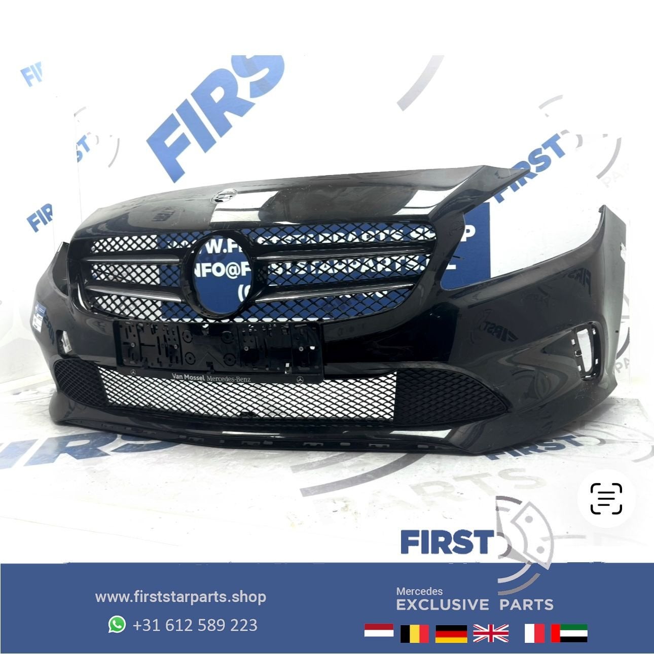 W176 complete Voorbumper Mercedes A Klasse 2012-2018 zwart w, Utilisé, -, Avant, -