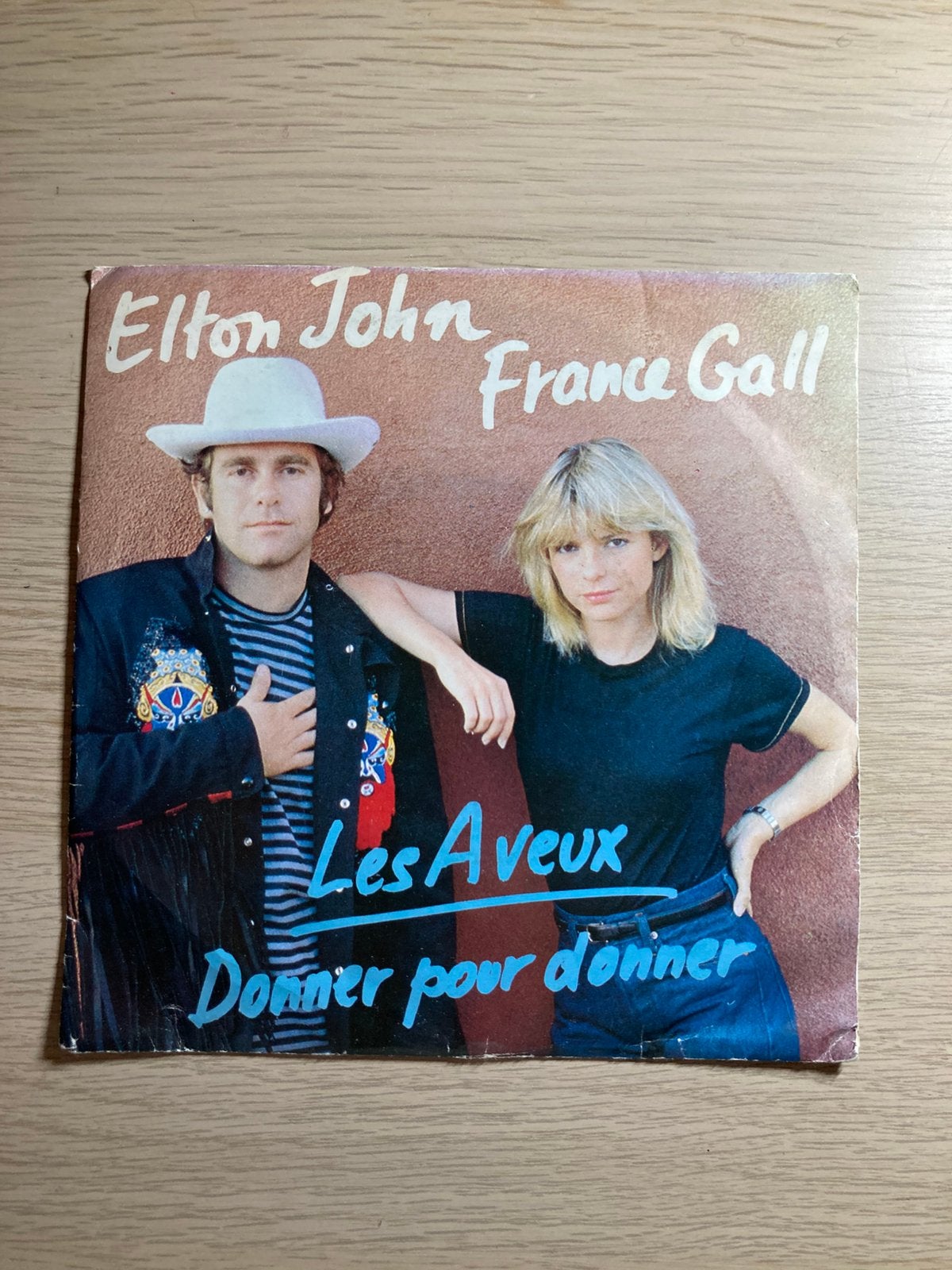 Elton john , france gall -les aveux / donner pour donner, Ophalen, Zo goed als nieuw