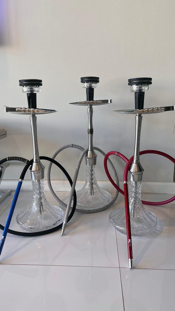 100 st Premium Shisha Waterpijp Kristalglas + Quasar Kop, Ophalen of Verzenden, Nieuw, (Water)pijp
