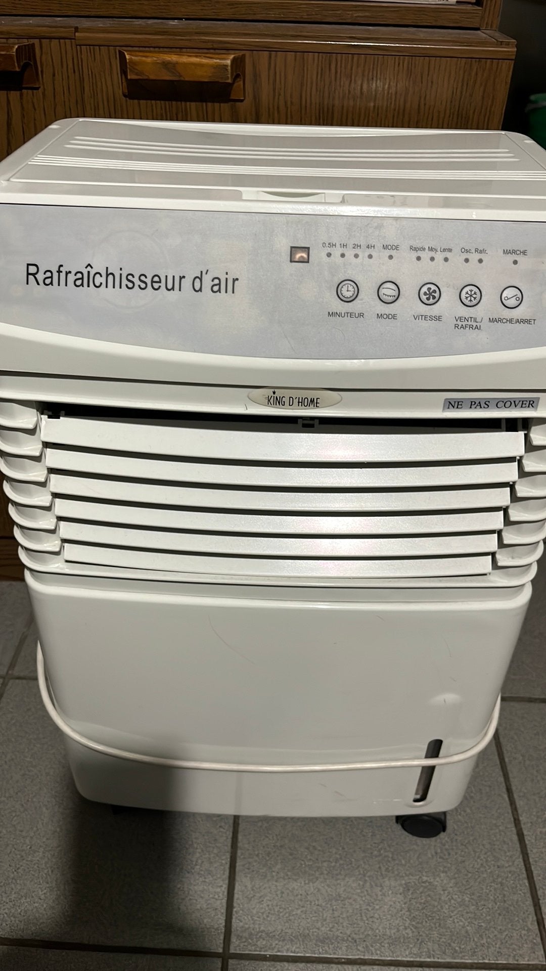 Rafraichiseur d’air, Electroménager, Ventilateurs, Enlèvement, Ventilateur avec télécommande, Utilisé, Ventilateur de sol