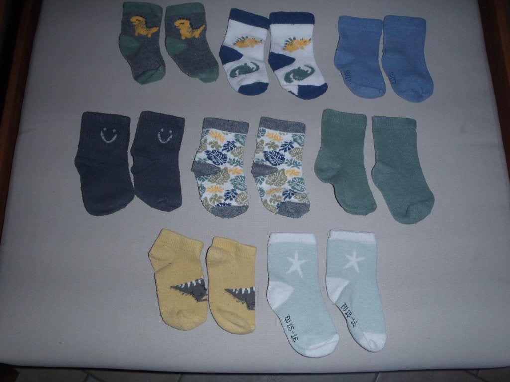 1 lot de 8 paires de chaussettes 15/18, Enlèvement ou Envoi, Comme neuf, Garçon, Chaussettes