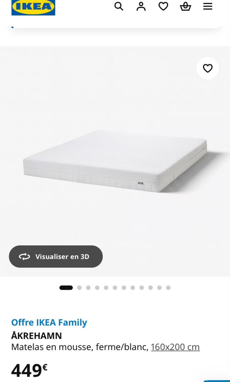 Matras 160x200, Ophalen, Wit, Tweepersoons, Zo goed als nieuw