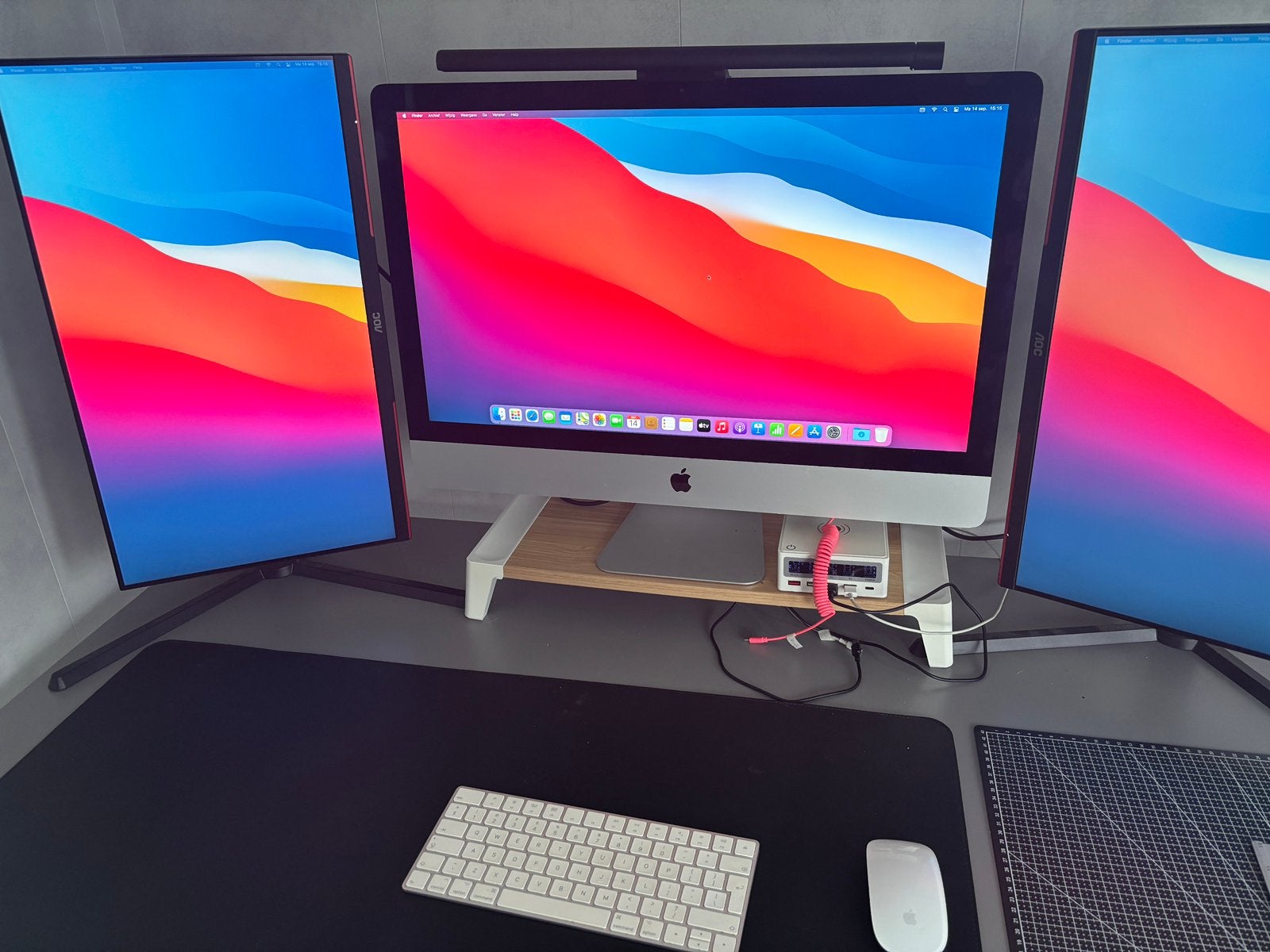 Apple iMac 27” 5K i7 + 2x AOC 240Hz + Magic Mouse + Keyboard, Computers en Software, Ophalen, 32 GB, SSD, IMac