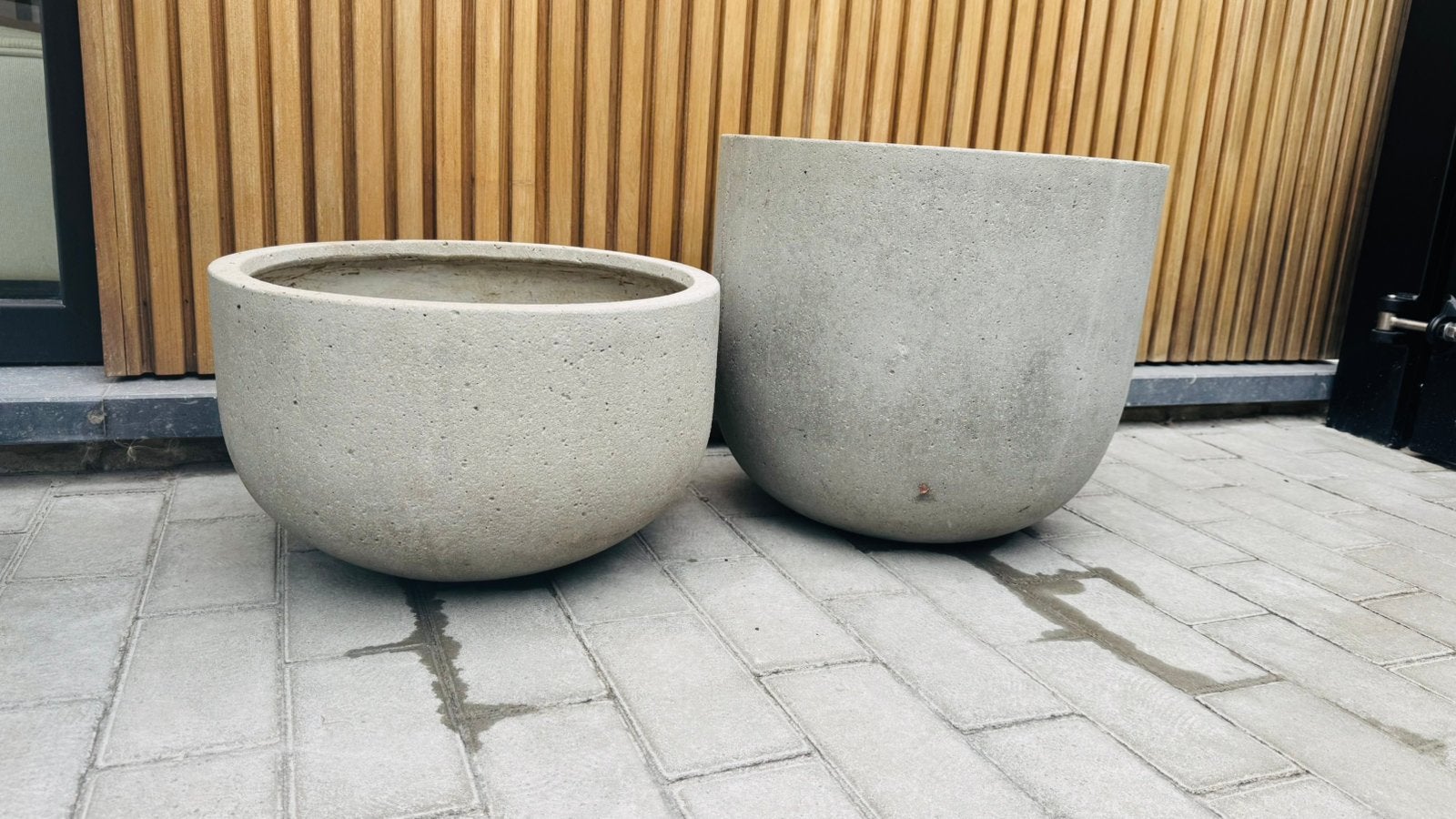 Grand Pots en béton gris, Enlèvement, Comme neuf, Béton