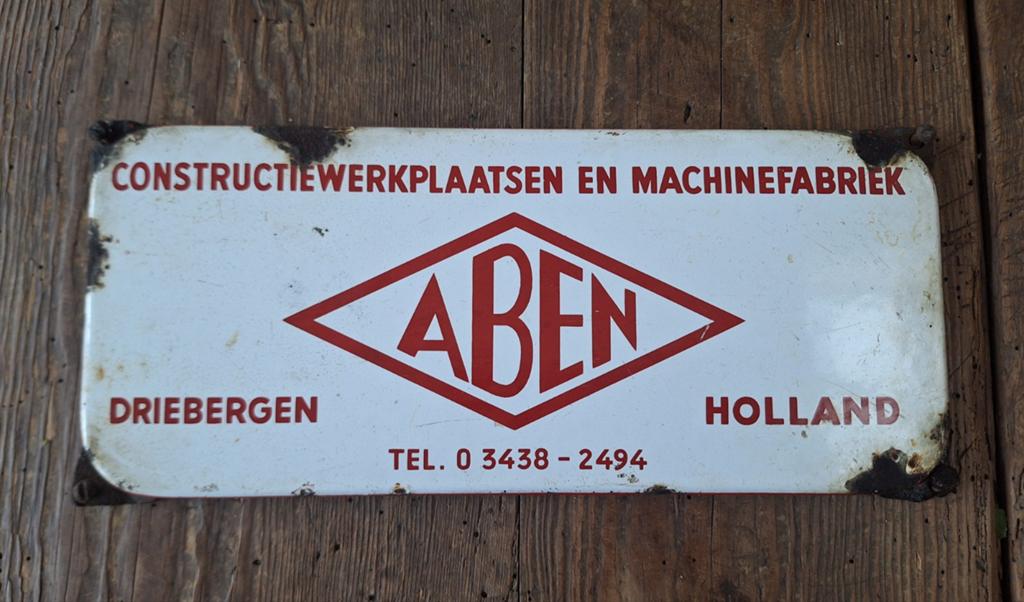 Emaille bord Aben driebergen, Verzamelen, Ophalen of Verzenden
