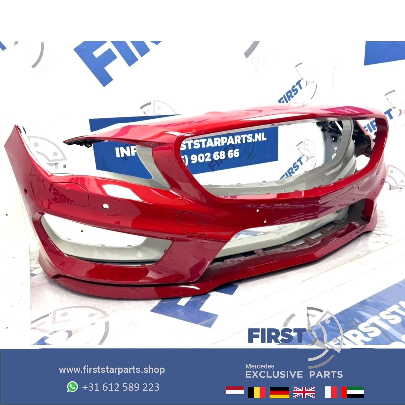 W117 BUMPER CLA AMG A1178804840 ZWART WIT GRIJS ROOD BLAUW V, -, Voor, Ophalen of Verzenden, Bumper