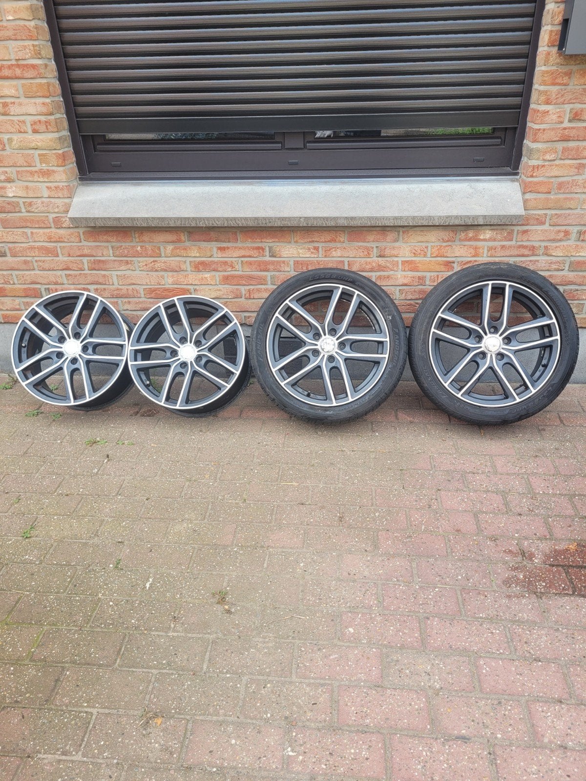 4 jantes 5 ×112 en 17", Autos : Pièces & Accessoires, Enlèvement, Pneu(s)