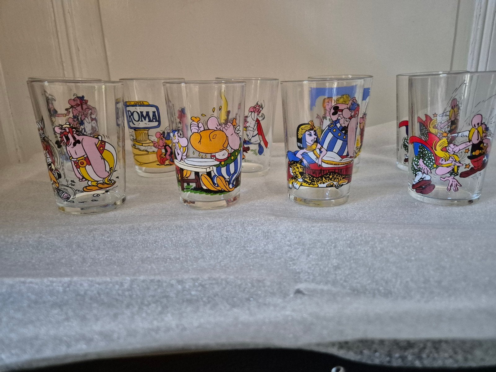 9 verres collection Asterix jamais utilisés., Collections, Enlèvement, Neuf, Autres types