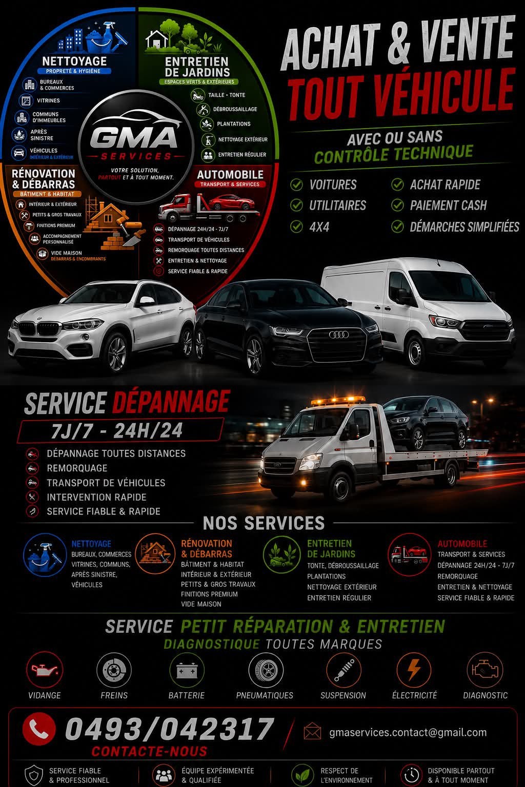 GMA SERVICES – Votre partenaire automobile de confiance !, Enlèvement ou Envoi, Neuf