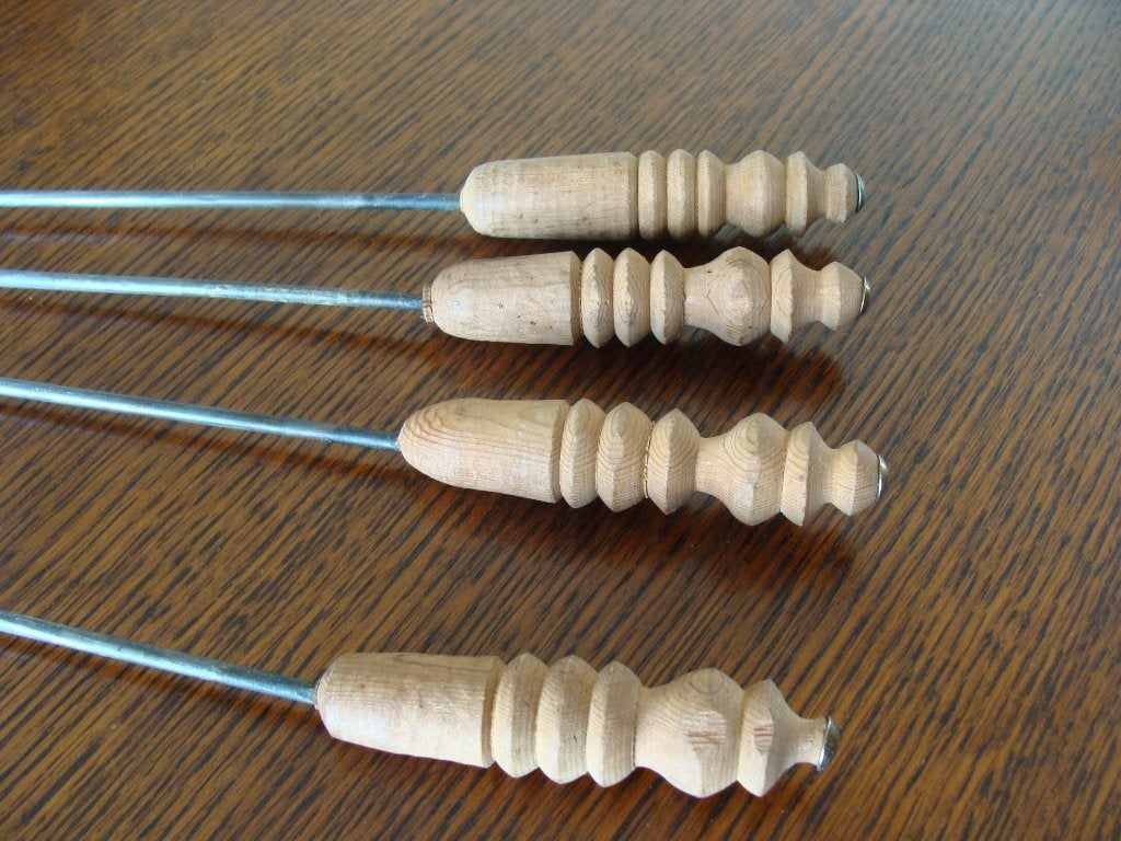 4 anciens piques à brochettes en fer, Maroc, Enlèvement, Comme neuf