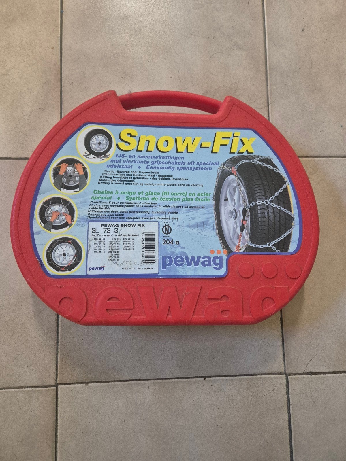 sneeuwkettingen, Ophalen