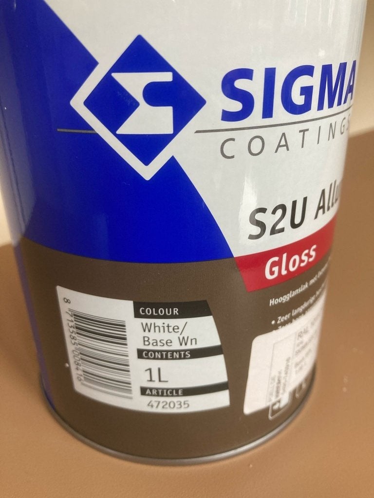 verf, Sigma S2U, wit, Bricolage & Construction, Peinture, Vernis & Laque, Neuf, Peinture, Moins de 5 litres, Blanc, Enlèvement