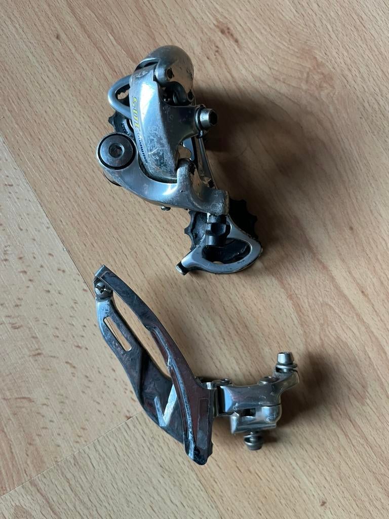 Setje shimano 105 derailleurs 3x9, Ophalen, Zo goed als nieuw, Derailleur of Ketting
