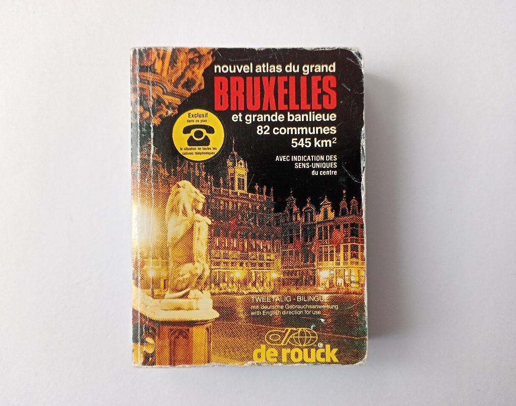 Nouvel Atlas du grand Bruxelles De Rouck miniature vintage, Livres, Belgique, Enlèvement, Utilisé, 1800 à 2000
