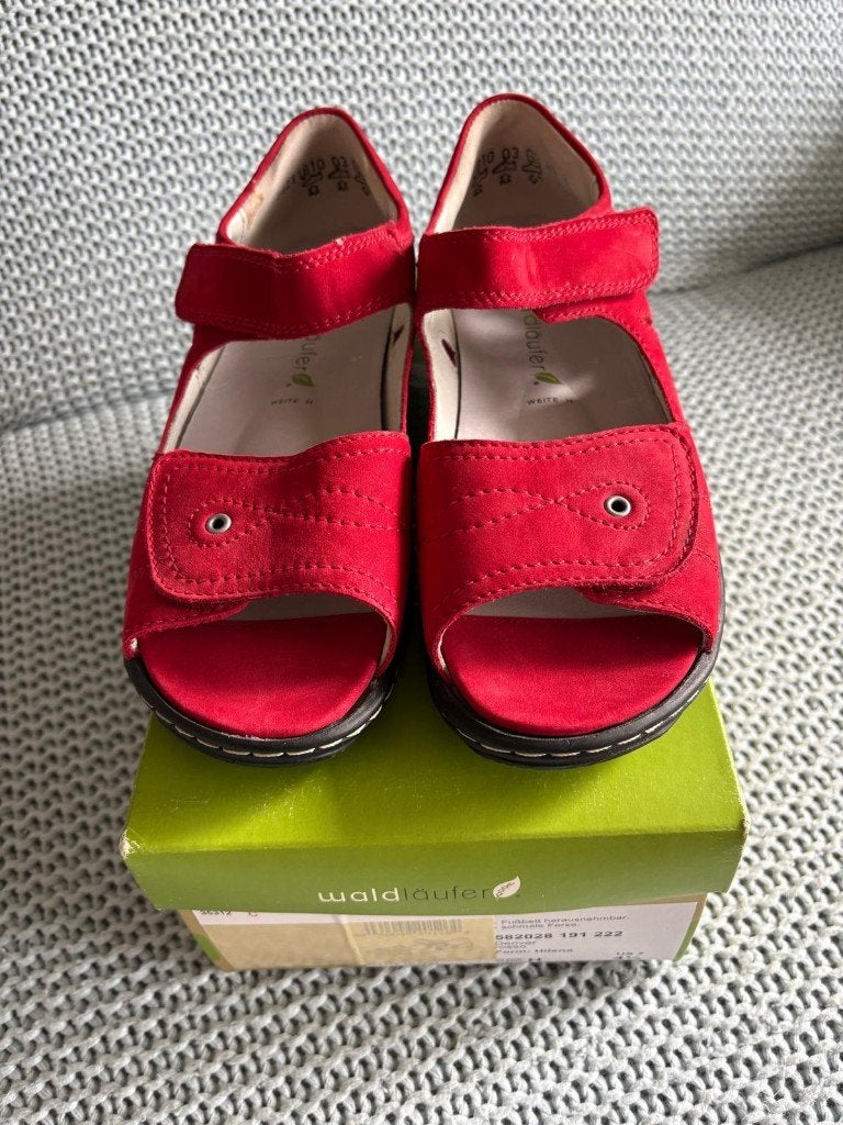 SANDALEN, Kleding | Dames, Schoenen, Nieuw, WALDLAUFER, Rood, Sandalen of Muiltjes