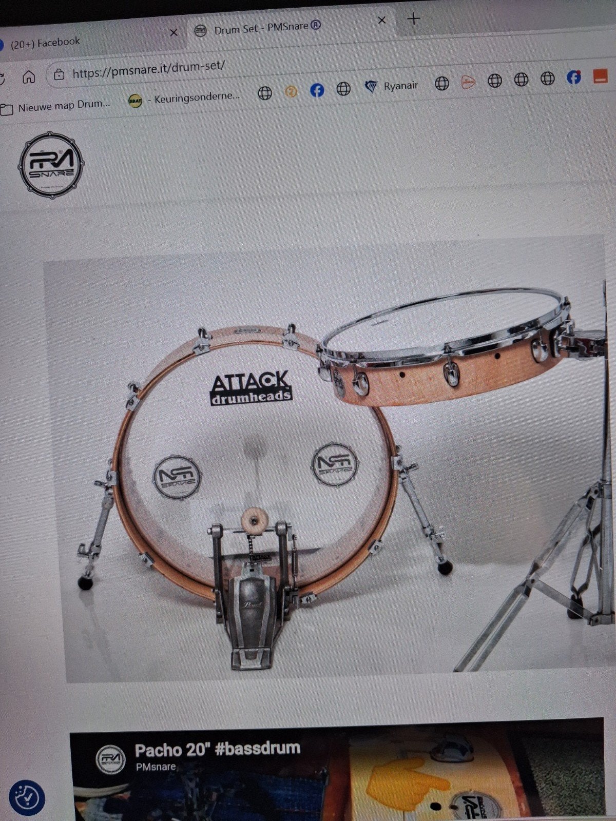 Pacho 20"x7,5", Musique & Instruments, Batteries & Percussions, Enlèvement, Autres marques