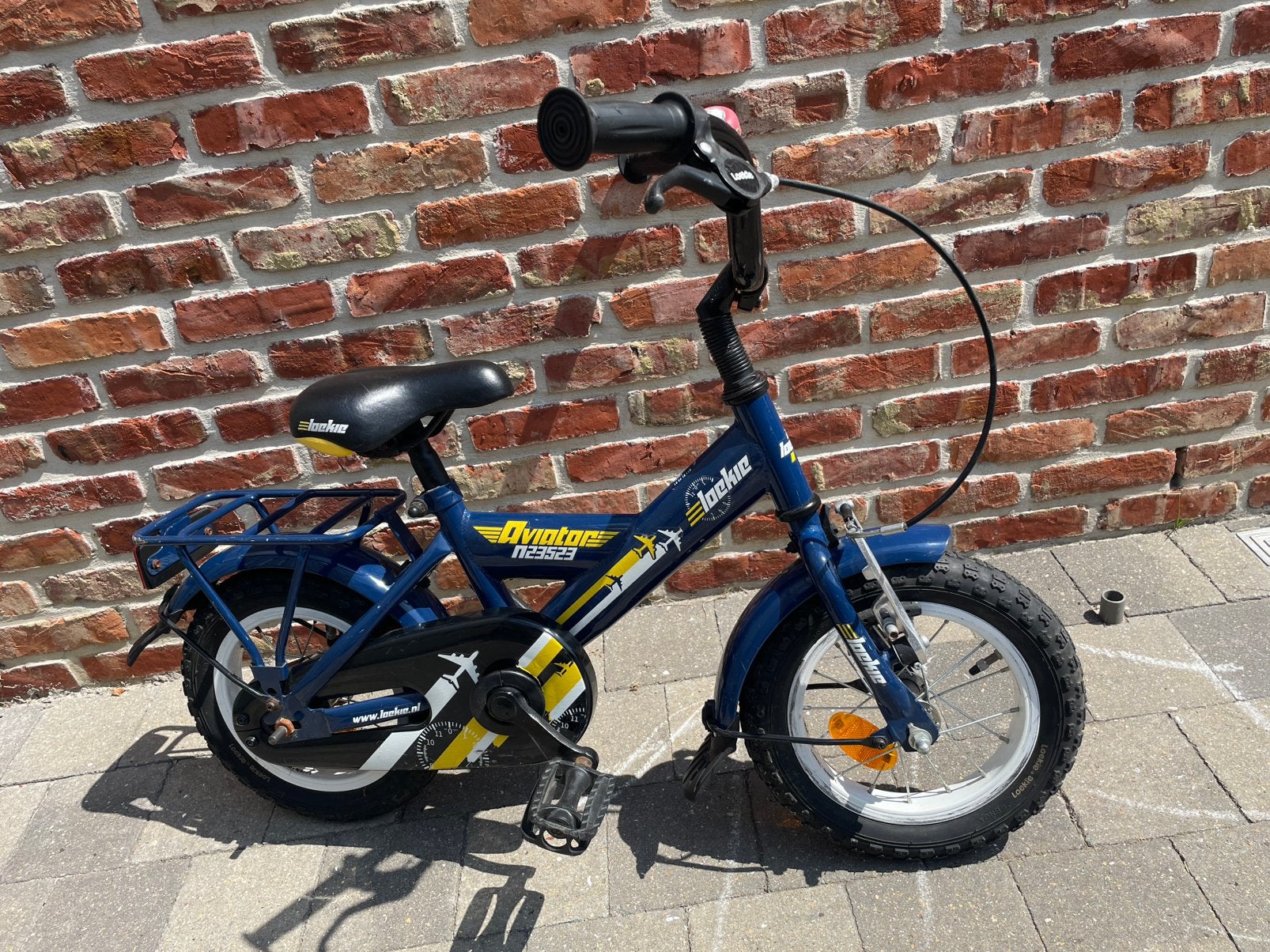 Kinderfiets ‘Loekie’ (12inch), Fietsen en Brommers, Ophalen, Gebruikt, Terugtraprem, Minder dan 16 inch