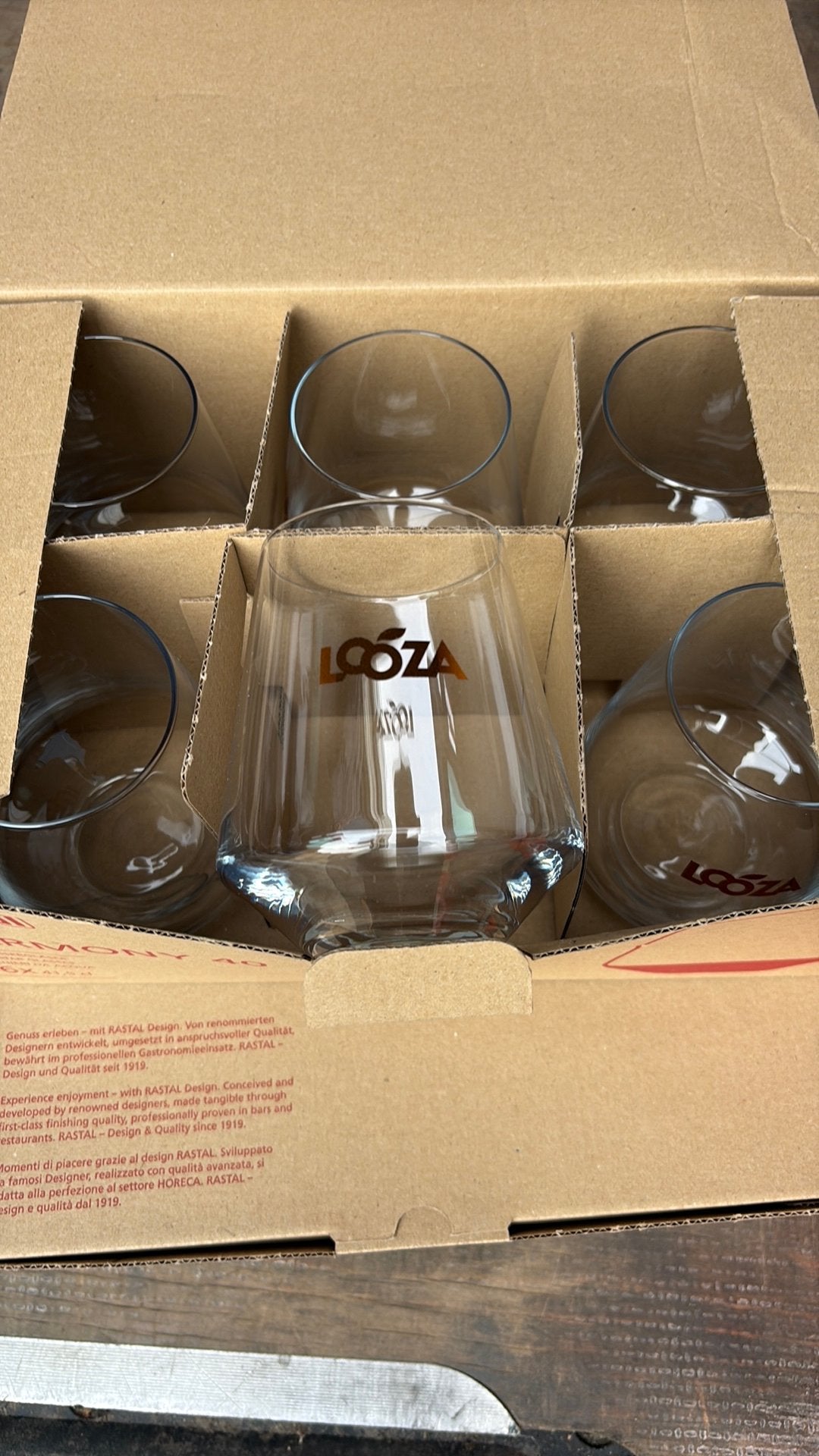Boîte de 6 verres Looza, nouveau modèle ! ÉTAT NEUF, Collections, Enlèvement ou Envoi, Neuf