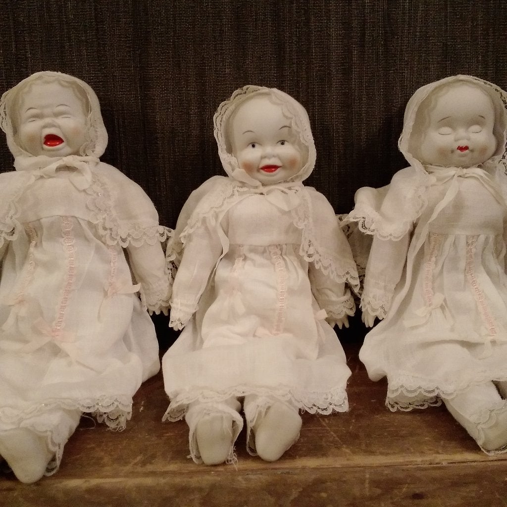 Verzamel objects !!Vintage 3 gezichtjes poppen!45 euro/stuk, Verzenden
