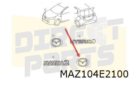 Mazda 2 Hybrid (2/22-) Embleem logo "Mazda" achterzijde Orig, Autos : Pièces & Accessoires, Carrosserie & Tôlerie, Neuf, -, -