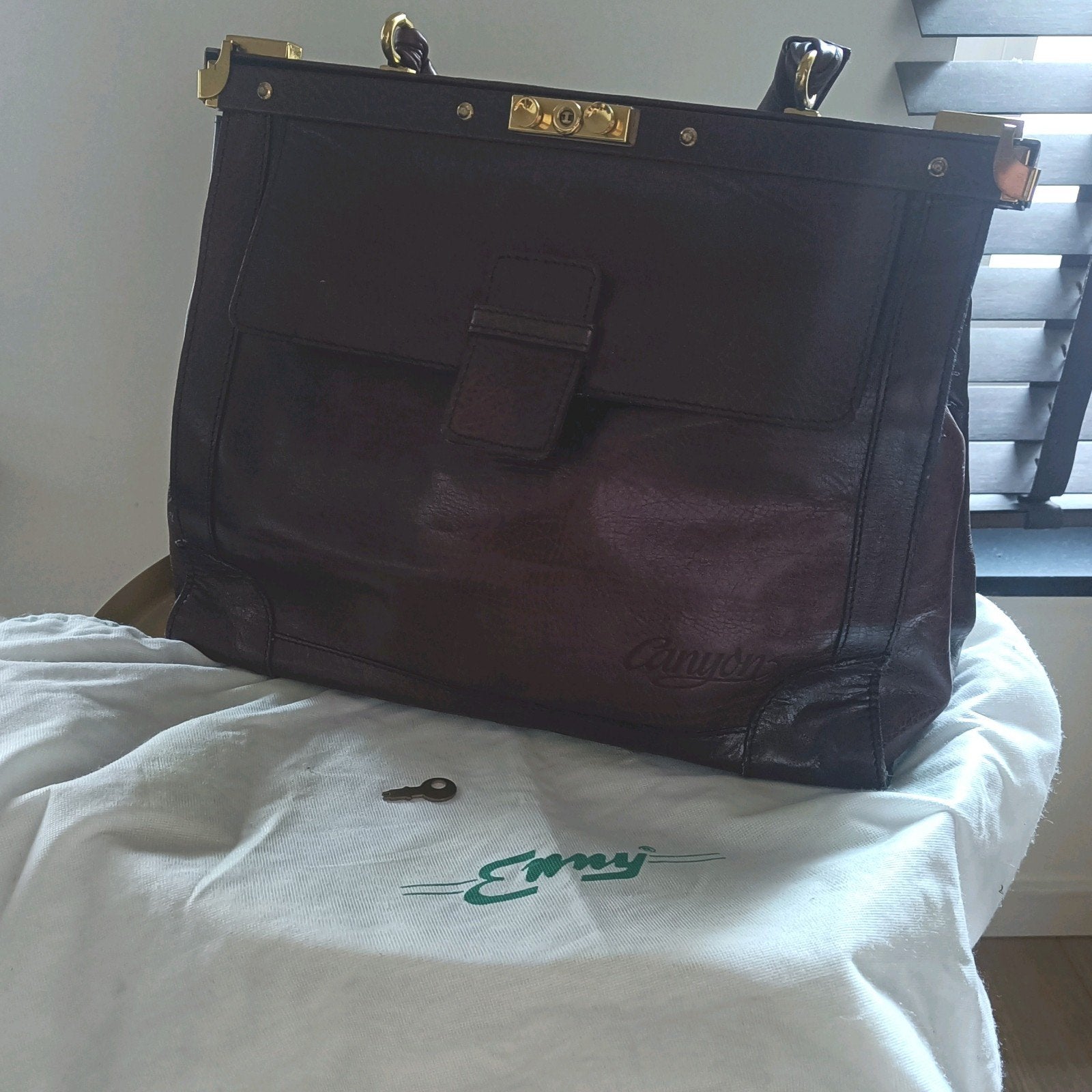 vintage handtas/kleine dokterstas, Bijoux, Sacs & Beauté, Enlèvement ou Envoi, Comme neuf, Brun, Autres types