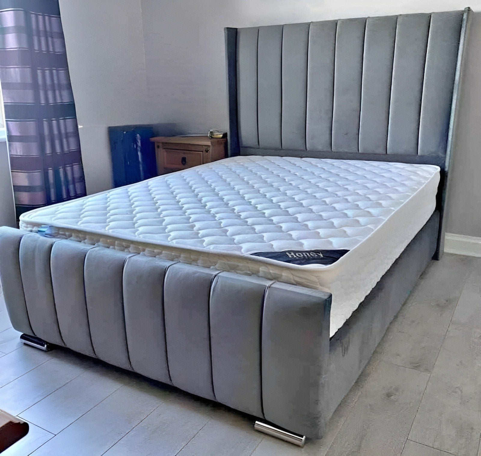 Lit à panneaux flambant neuf avec matelas 140x200, 160x200,, Enfants & Bébés, Neuf, Enlèvement ou Envoi, Matelas, 160 à 180 cm