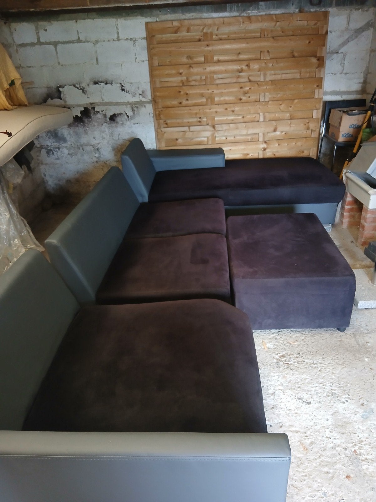 divan d'angle, Enlèvement, Utilisé, Tissus