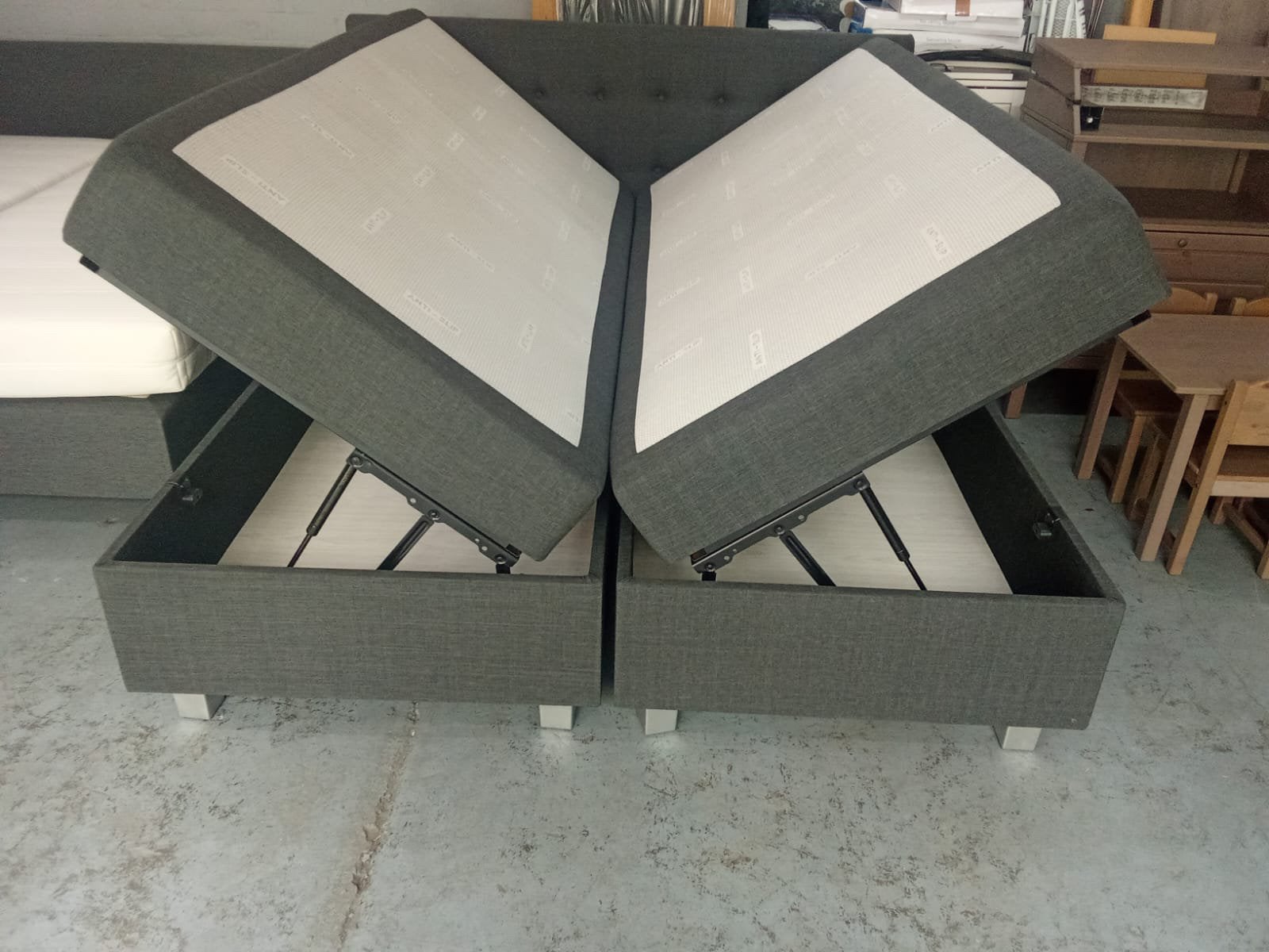 Boxspringbed 160/200 met opbergruimte, Ophalen, Zo goed als nieuw