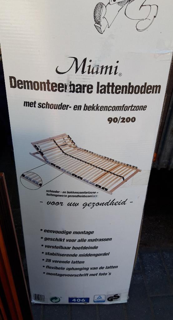 Lattenbodem, Ophalen, 90 cm, Eenpersoons, Nieuw