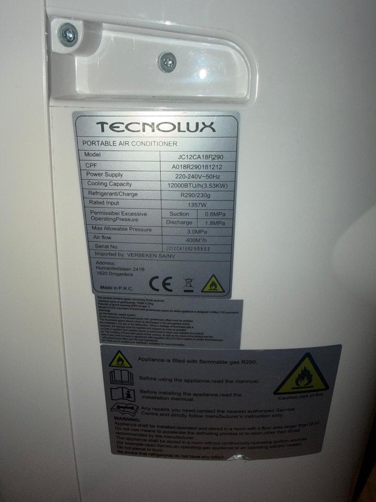 Mobiele Airco 12000 BTU in Zeer goede staat, Elektronische apparatuur, Airco's, Ophalen, Minder dan 60 m³, 3 snelheden of meer