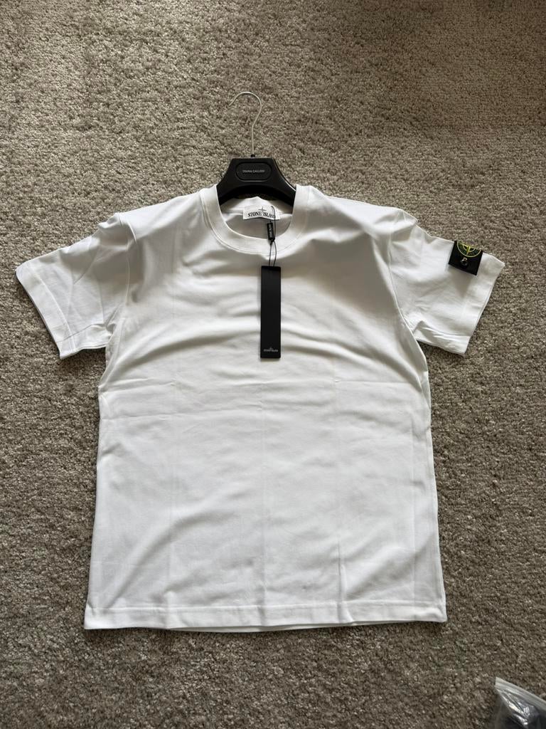 Stone Island wit t-shirt, Ophalen of Verzenden, Zo goed als nieuw, Wit