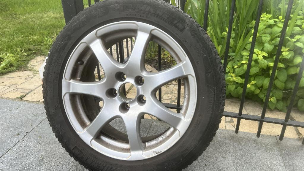 4 winterbanden en velgen Audi, Auto-onderdelen, Ophalen, Gebruikt, Velg(en), 17 inch