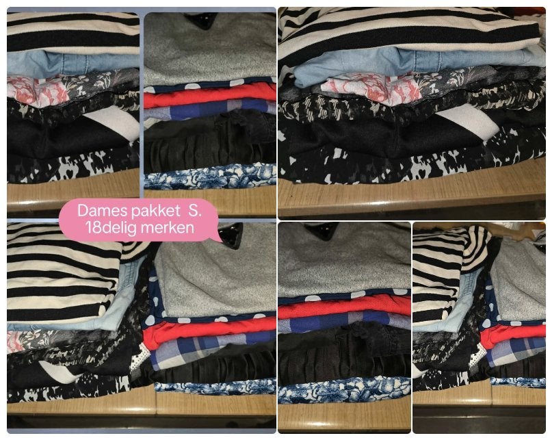 kleding pakket maat S  18 delig merken pakket, Kleding | Dames, Dames-kledingpakketten, Ophalen of Verzenden, Maat 36 (S)