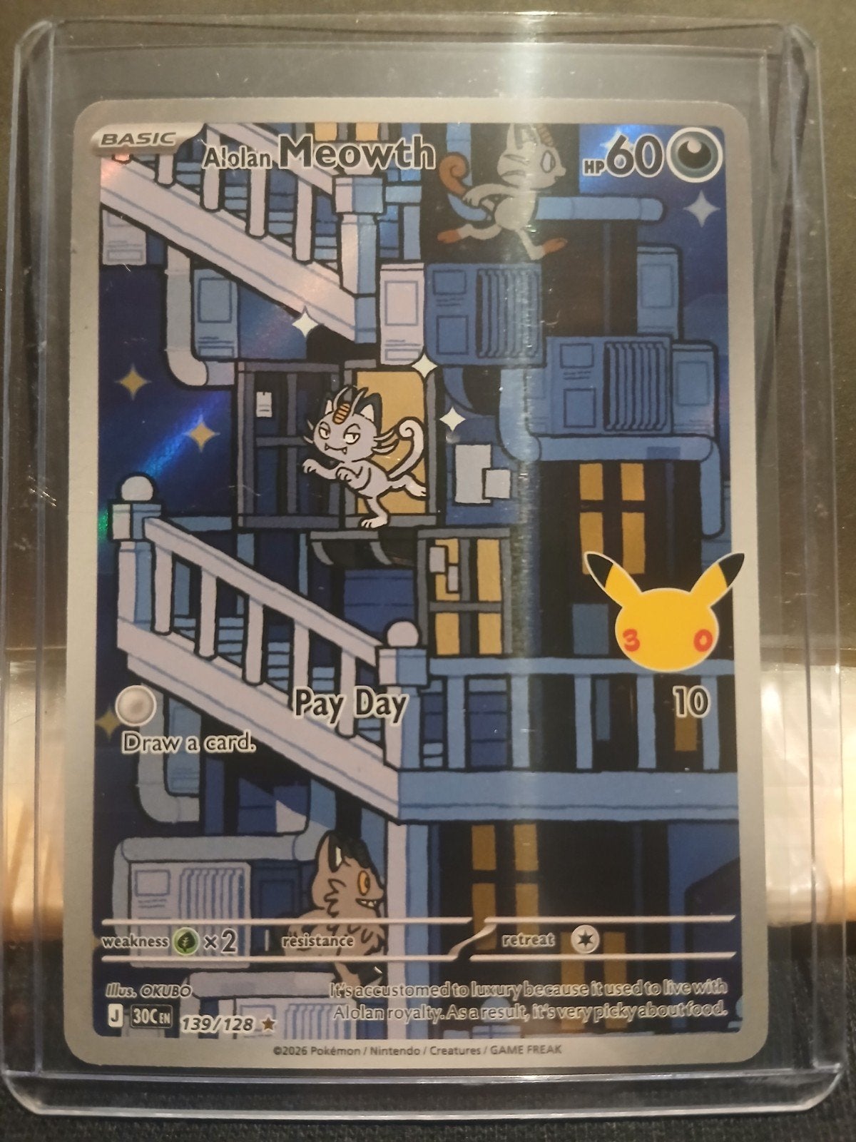 alolan meowth 139 pokemon 30 celebrations, Enlèvement ou Envoi, Neuf, Cartes en vrac, Foil