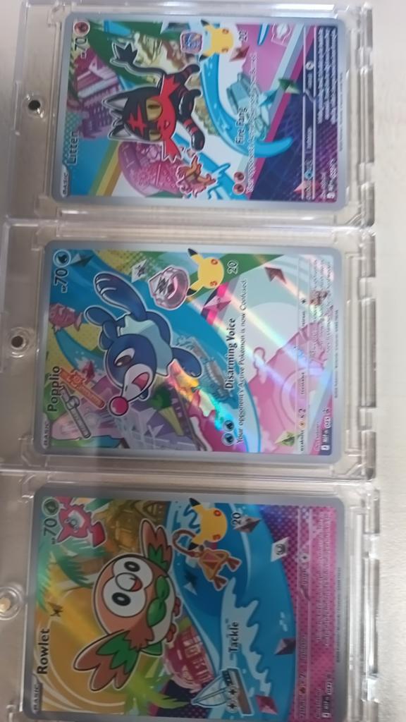 3st Rowlet #043 Litten #044 Popplio #45, Ophalen of Verzenden