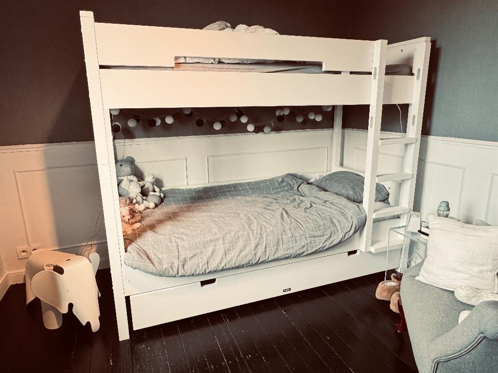 Stapelbed, Huis en Inrichting, Ophalen, Gebruikt, 90 cm, 210 cm