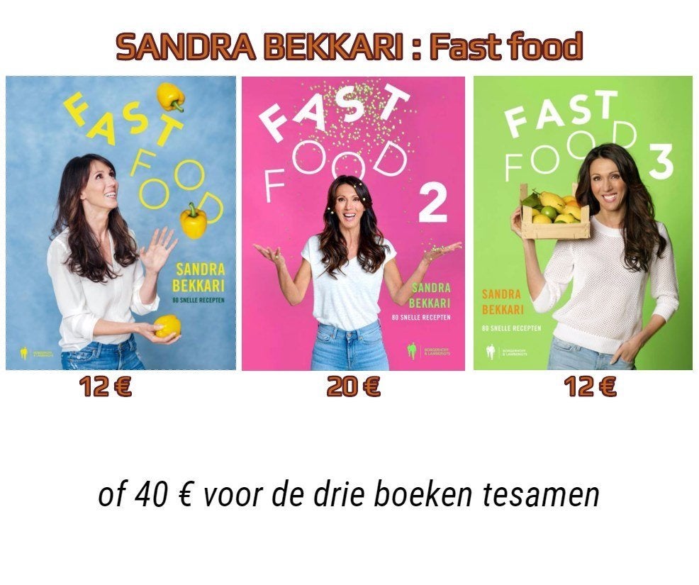 De FASTFOOD TRILOGIE van Sandra Bekkari, Ophalen of Verzenden, Zo goed als nieuw, Gezond koken