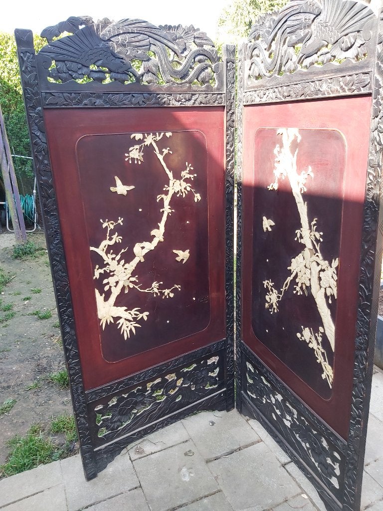 Paravent chinois ancien, Enlèvement, Utilisé