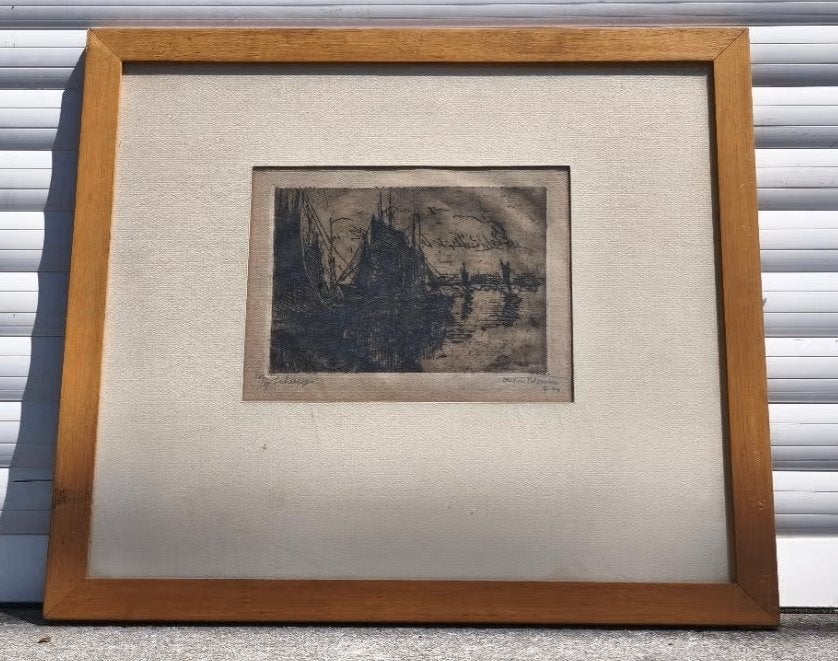 Eau forte signe alfons blomme, Enlèvement ou Envoi