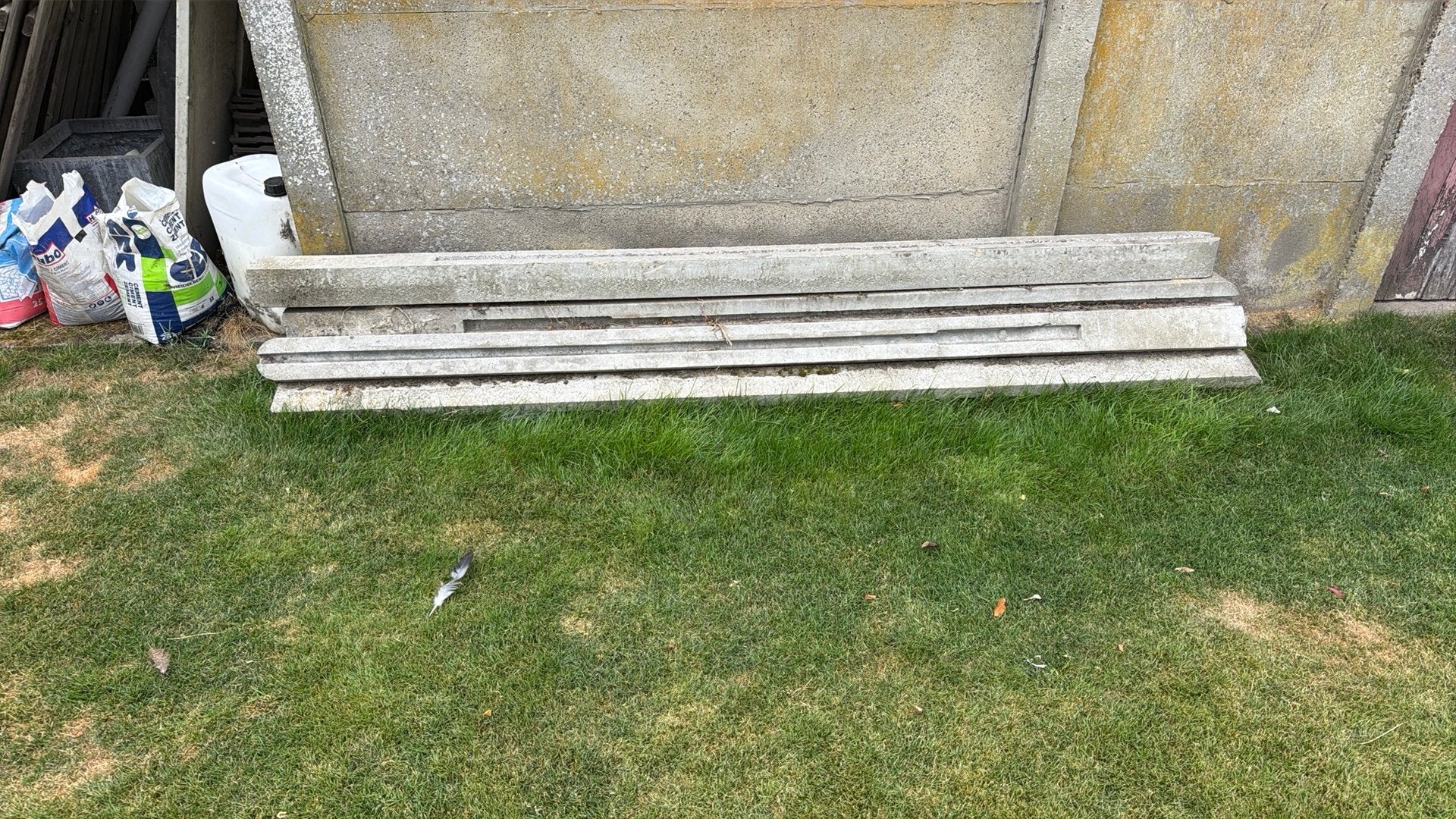 Tuinafscherming + palen, Tuin en Terras, Schuttingen, Ophalen, Minder dan 3 meter, Zo goed als nieuw, 2 meter of meer