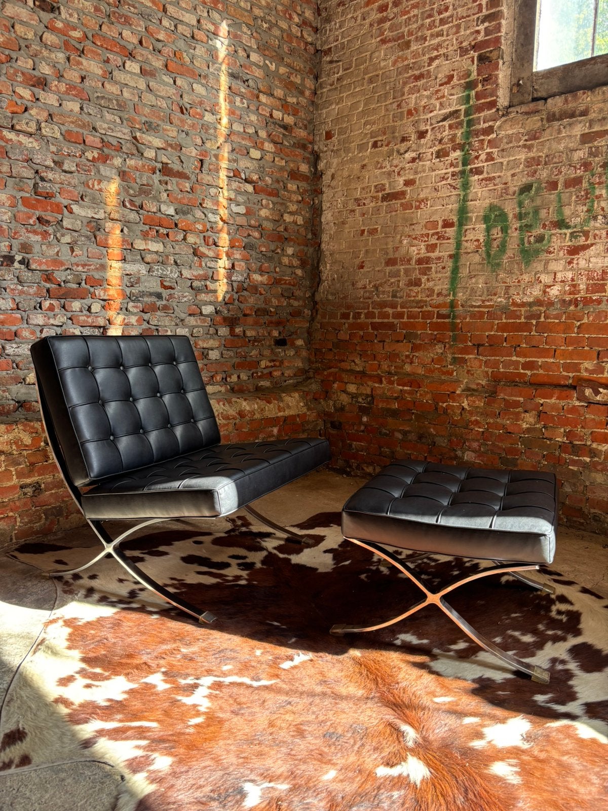 Chaise Barcelona vintage et design, Enlèvement, Neuf, Cuir