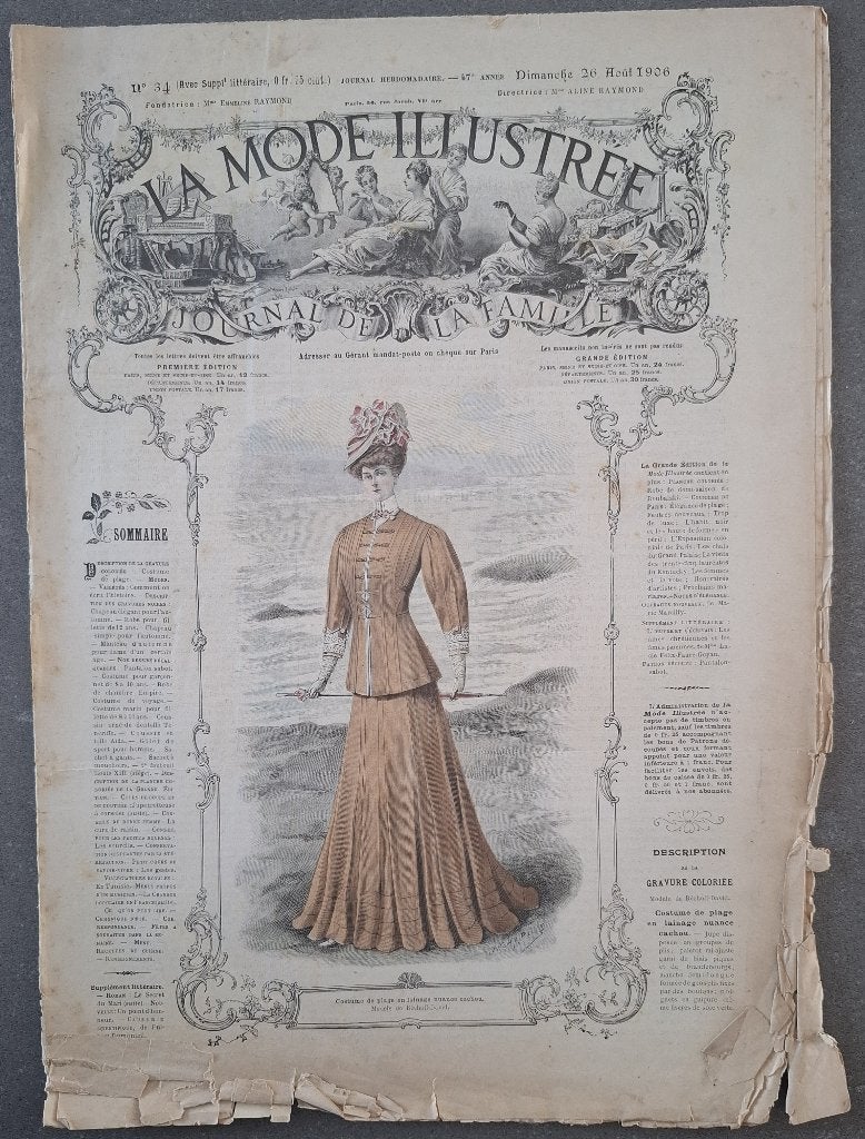 Exemplaar nummer 34 van  La Mode Illustrée uit 1906, Boeken, Ophalen of Verzenden, Gelezen