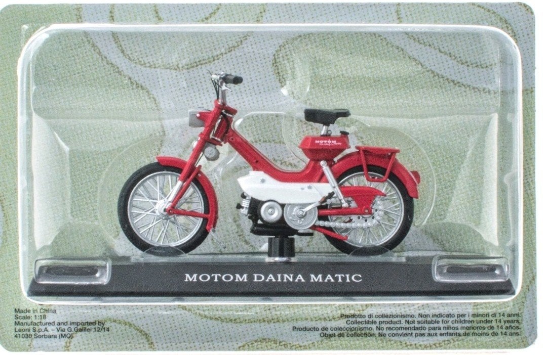 Motom Daina Matic, cyclomoteur, rouge 1:18 dans une plaquett, Enlèvement ou Envoi